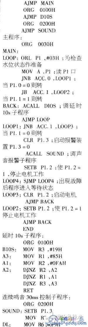 8051單片機供水系統(tǒng)水位控制的硬件電路設(shè)計