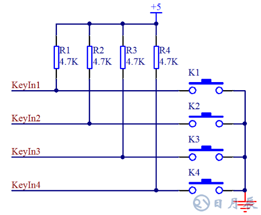單片機(jī)獨立式按鍵和矩陣式按鍵電路設(shè)計