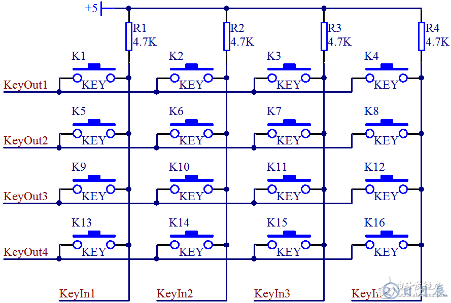 單片機(jī)獨立式按鍵和矩陣式按鍵電路設(shè)計